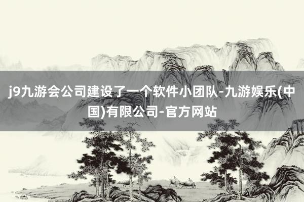 j9九游会公司建设了一个软件小团队-九游娱乐(中国)有限公司-官方网站
